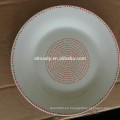 10.5 pulgadas placa de cena blanca llana porcelana china